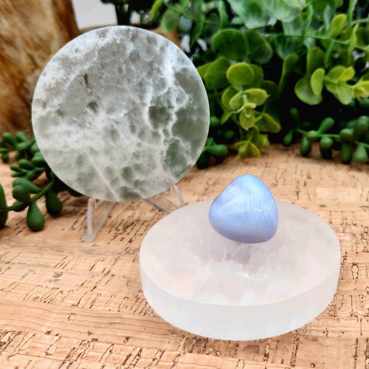 Selenite Charging/Cleansing Plate/Coaster Round-Plain - 7cm and other Purchase wholesale plain white coasters. Free returns & net 60 terms on Faire trending on Faire.