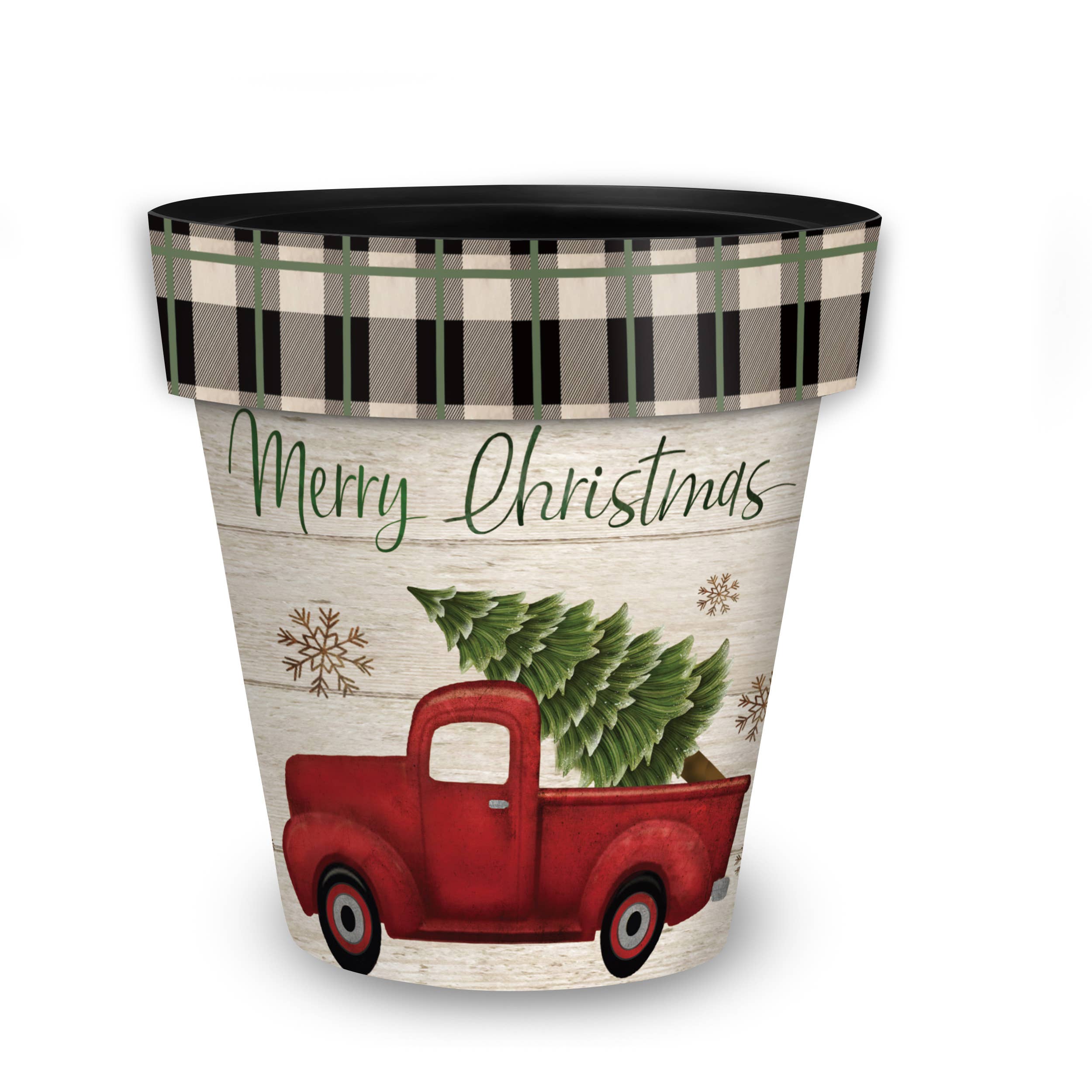 Briarwood Lane - Wholesale Plant Pot - Merry Christmas Pickup Truck Medium Planter0