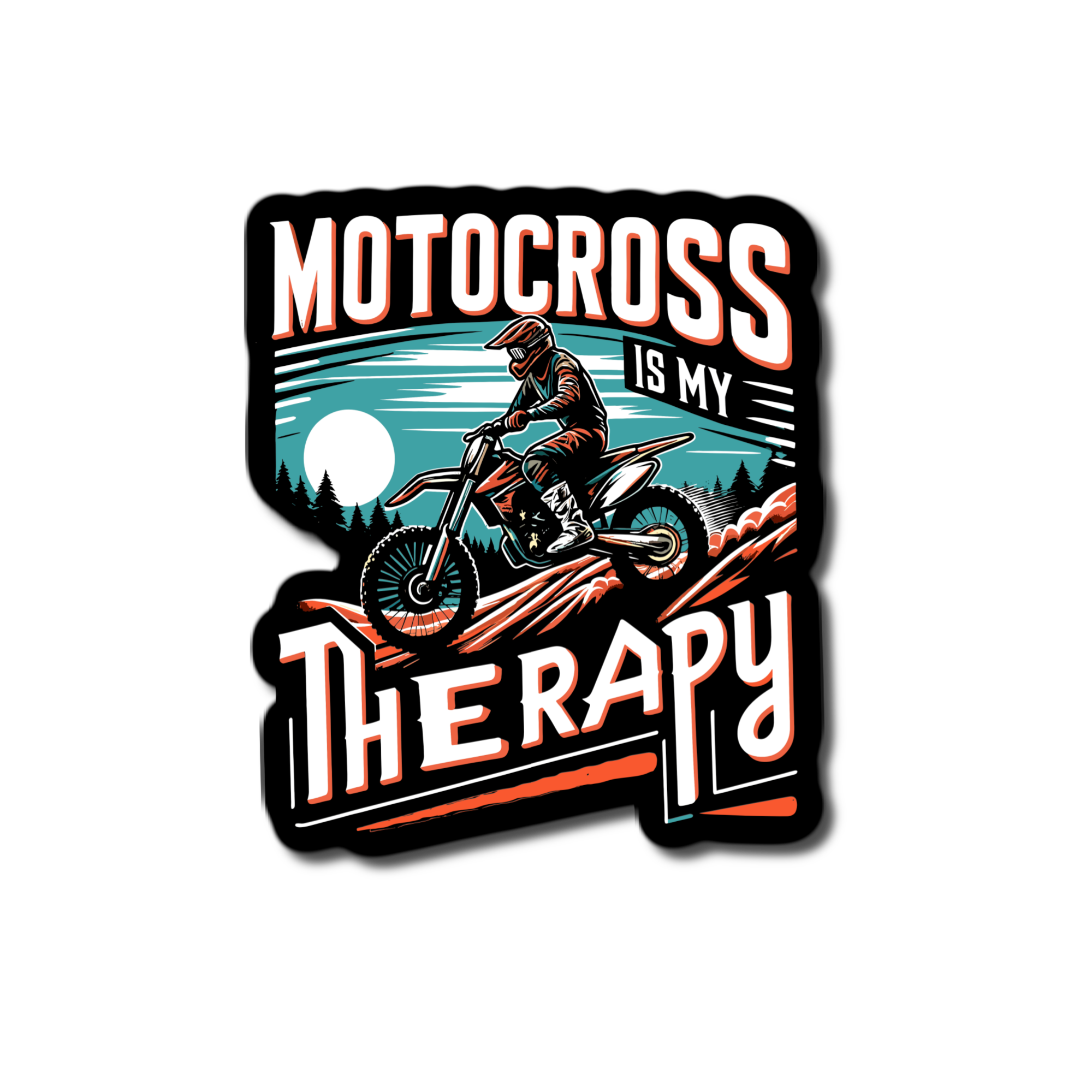 Lyrical River Designs - Wholesale Sticker - Motocross Is My Therapy sticker0