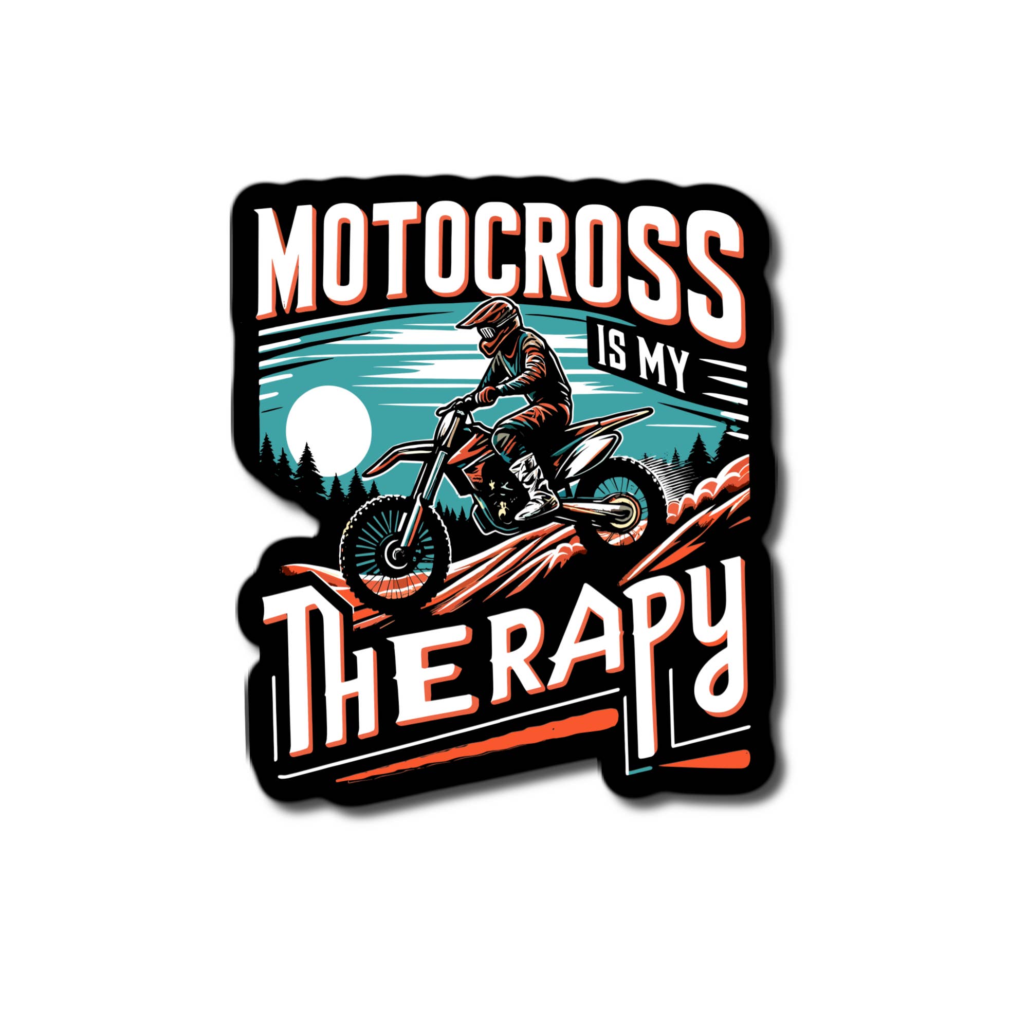 Lyrical River Designs - Wholesale Sticker - Motocross Is My Therapy sticker