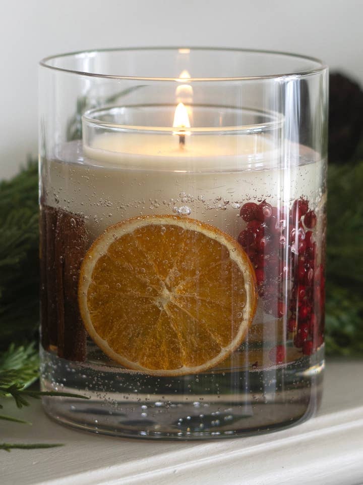 Cranberry, Orange & Cinnamon Botanical Candle for wholesale by Samalanah Collection