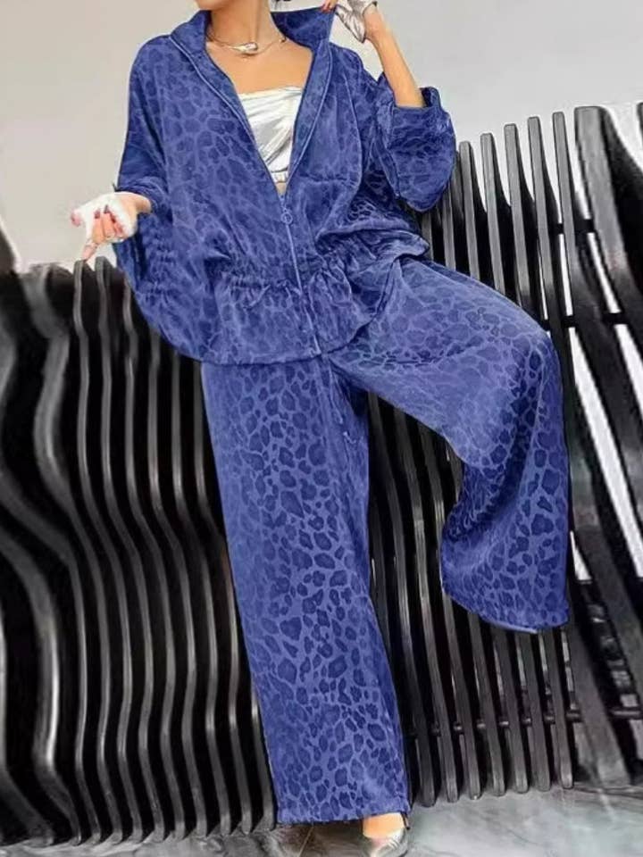 Jiawaknitart - Wholesale Lounge Set - Women's - Relaxed Leopard Print Lounge Set11