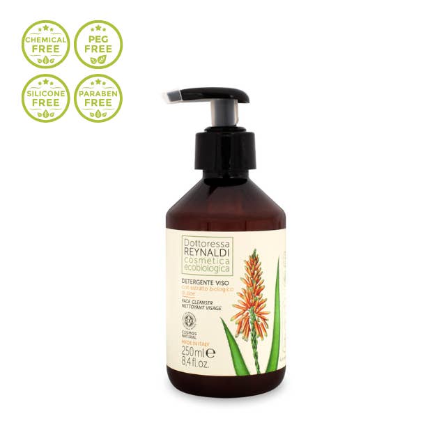 Nettoyant visage à l'extrait d'aloès biologique - 250 ml pour la vente par Dottoressa Reynaldi