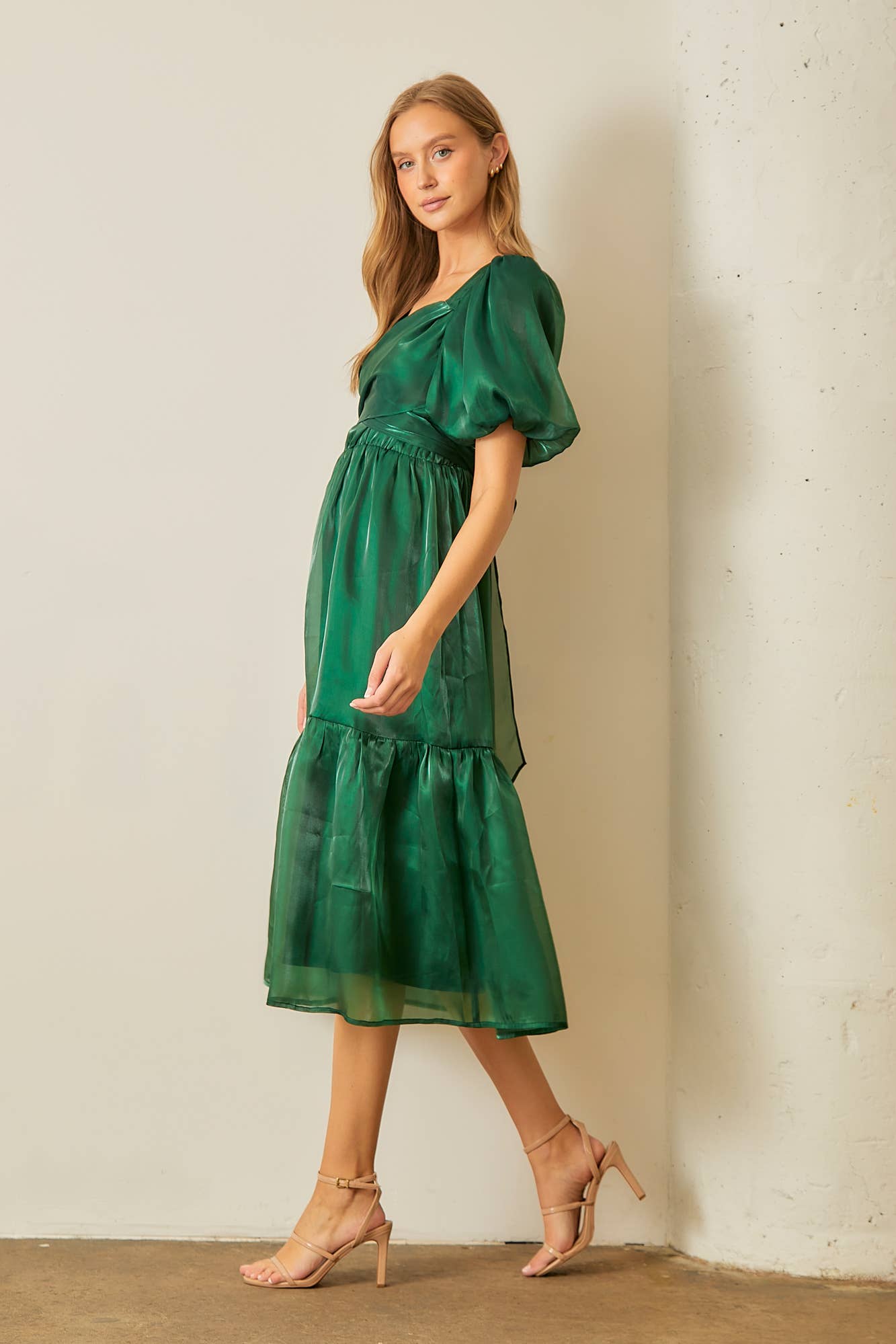 Polagram by Wellmade USA - Wholesale Dress - Women's - WRAP TEIRED MIDI DRESS4