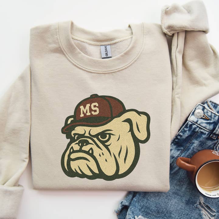 Old School Bulldogs Sweatshirt MS for wholesale by Simply You Customs