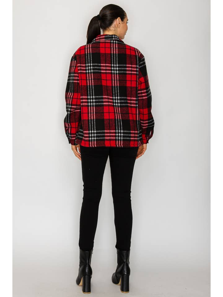 PATRONCITO USA INTERNATIONAL, INC - Wholesale Shirt Jacket/Shacket - Women's - Women Plaid Long Button Shirts Jackets (Shakets) LJ550-202516