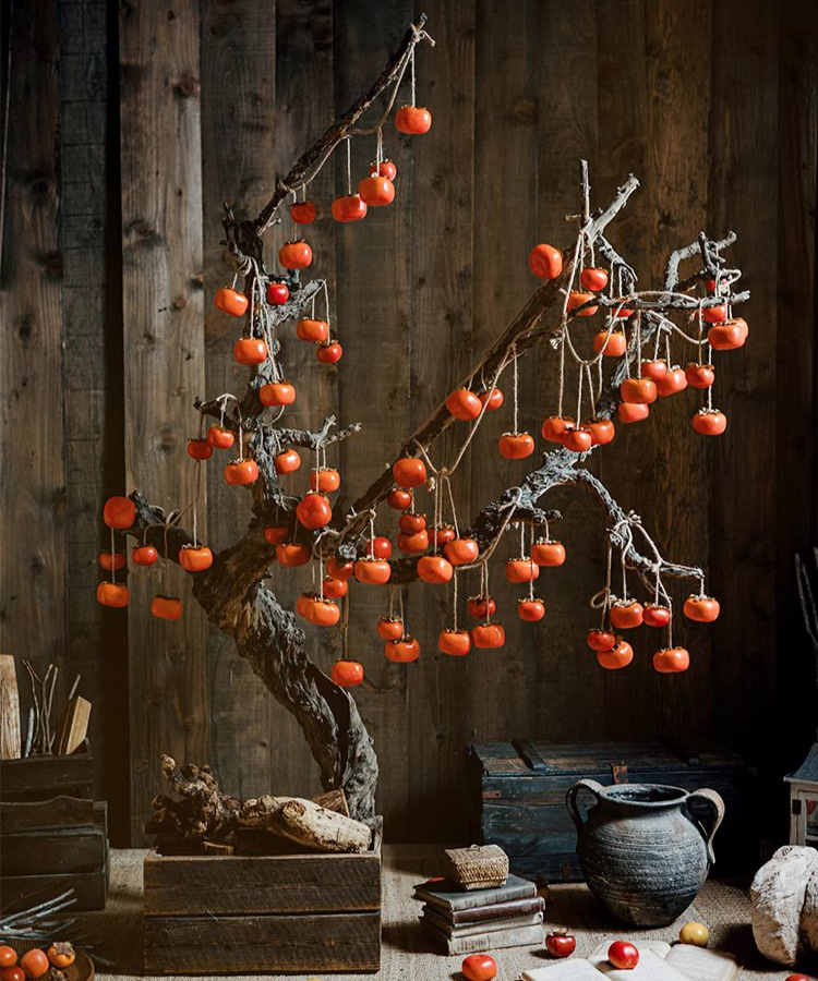 Rustic Reach - Wholesale Artificial Plant - Artificial Persimmon Fruit String Decor 33.8" Long8