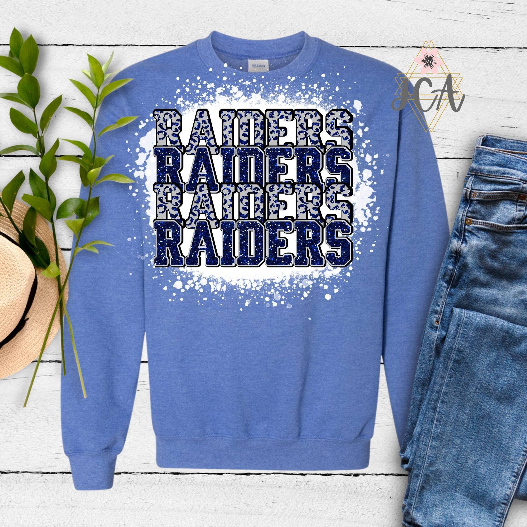 Jocelyn's Comfy Apparel – wholesale T-shirts med screentryck – Dam – Raiders Skjorta, Raiders School Spirit Skjorta1