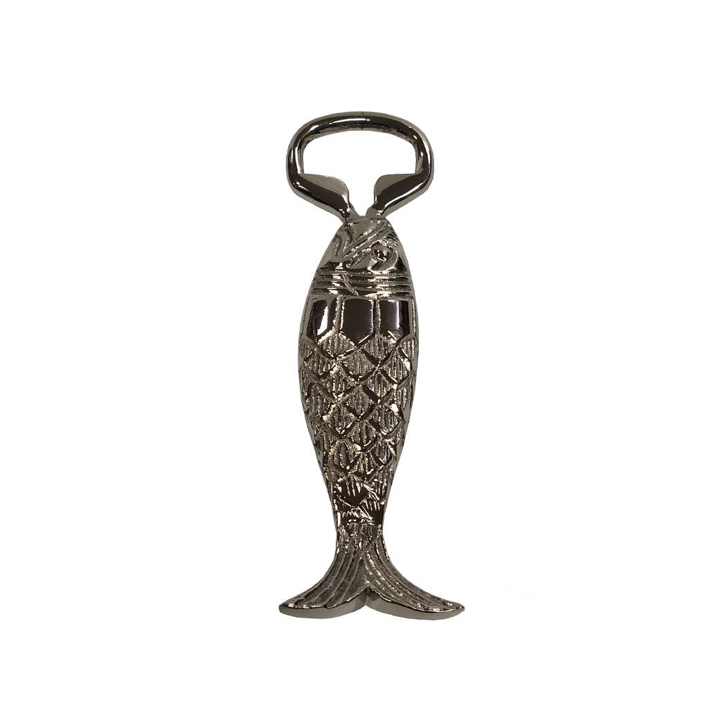 Madison Bay Co. - Historical Home Decor Reproductions - Vendita all'ingrosso Apribottiglie - Apribottiglie a forma di pesce in ottone nichelato, 15 cm1