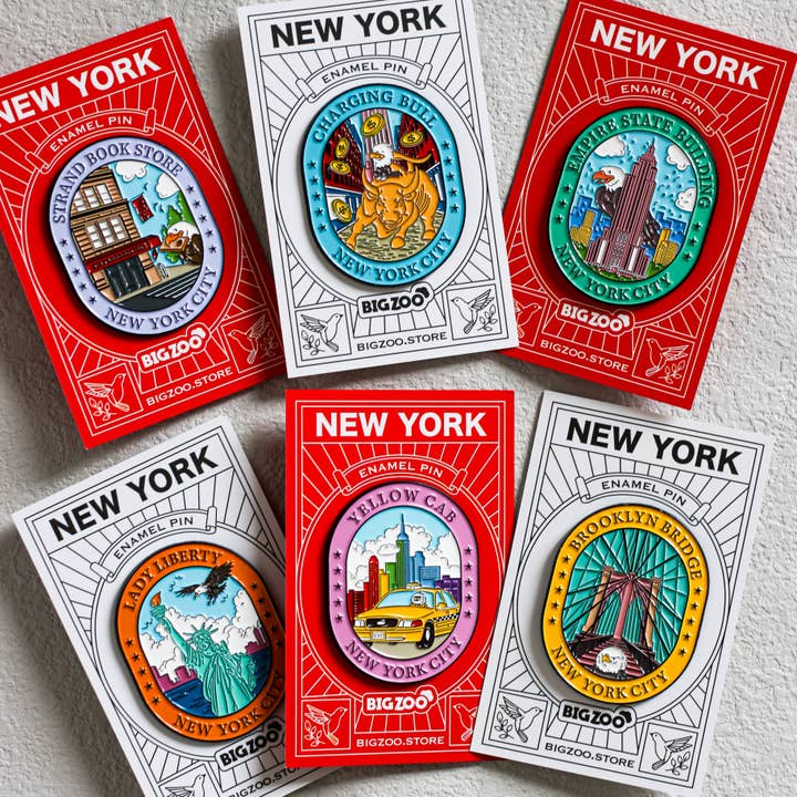 New York Souvenirs Enamel Pins for wholesale by BigZoo Store