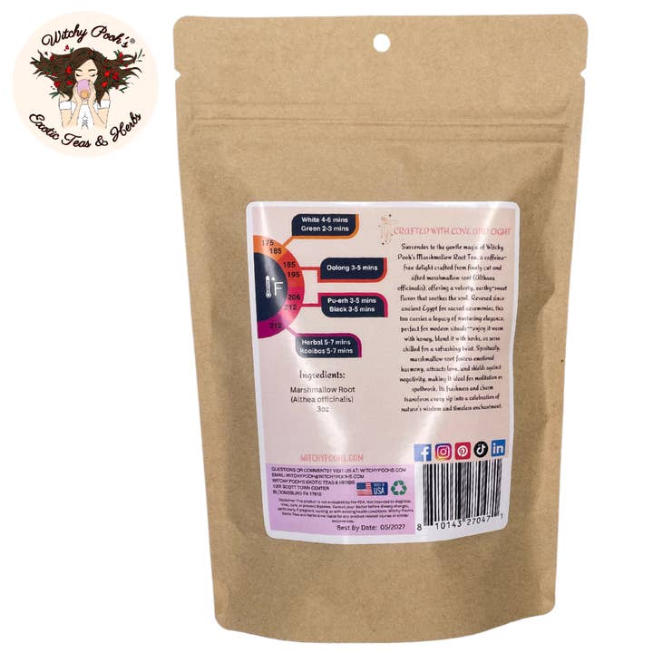 Witchy Pooh's Exotic Teas & Herbs - Wholesale Loose tea - Witchy Pooh's Marshmallow Root Tea - Cut & sifted, Caffeine 3