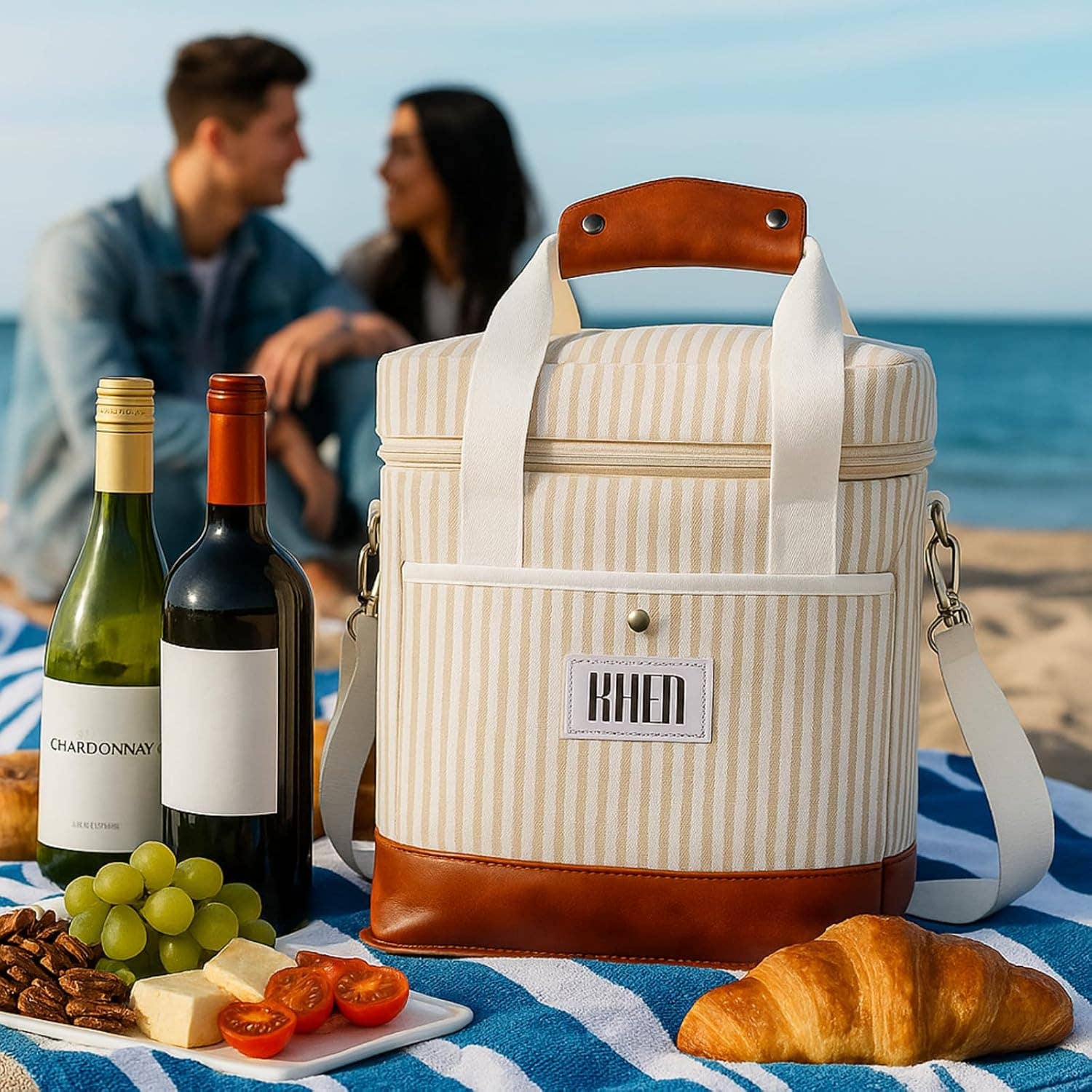 The Wine Savant /  Khen Glassware – wholesale Vinkasse – Kylväska för 2 flaskor vin, isolerad och läcksäker5