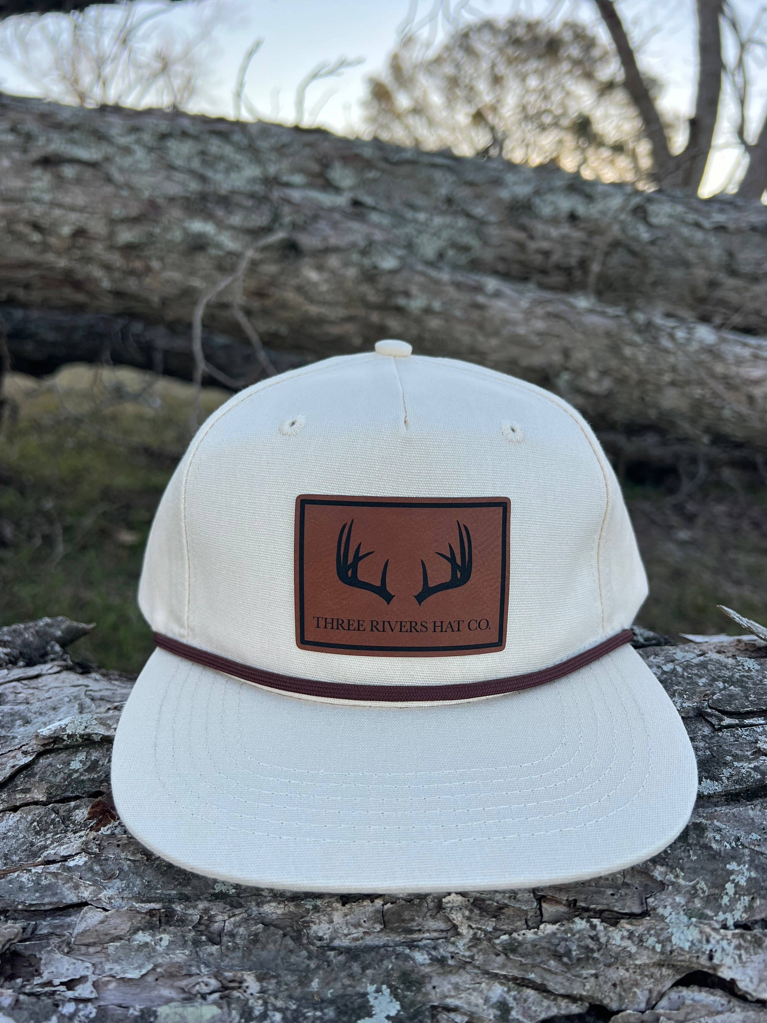 Three Rivers Hat Co. - Vente Casquette de camionneur – unisexe - Cornes de cerf - Casquette à sangle - Unis0