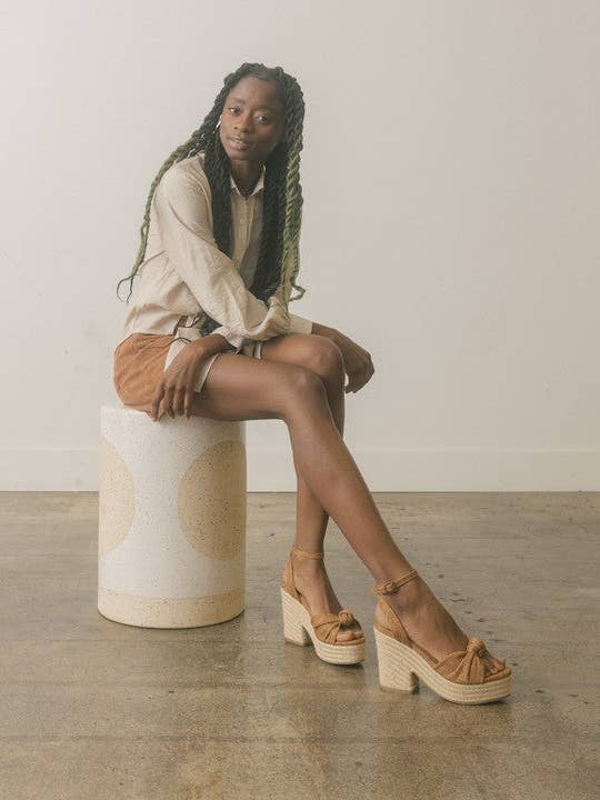 LATTE OASIS SOCIETY Mackenzie - Espadrille Wedge Sandal for wholesale on Faire8