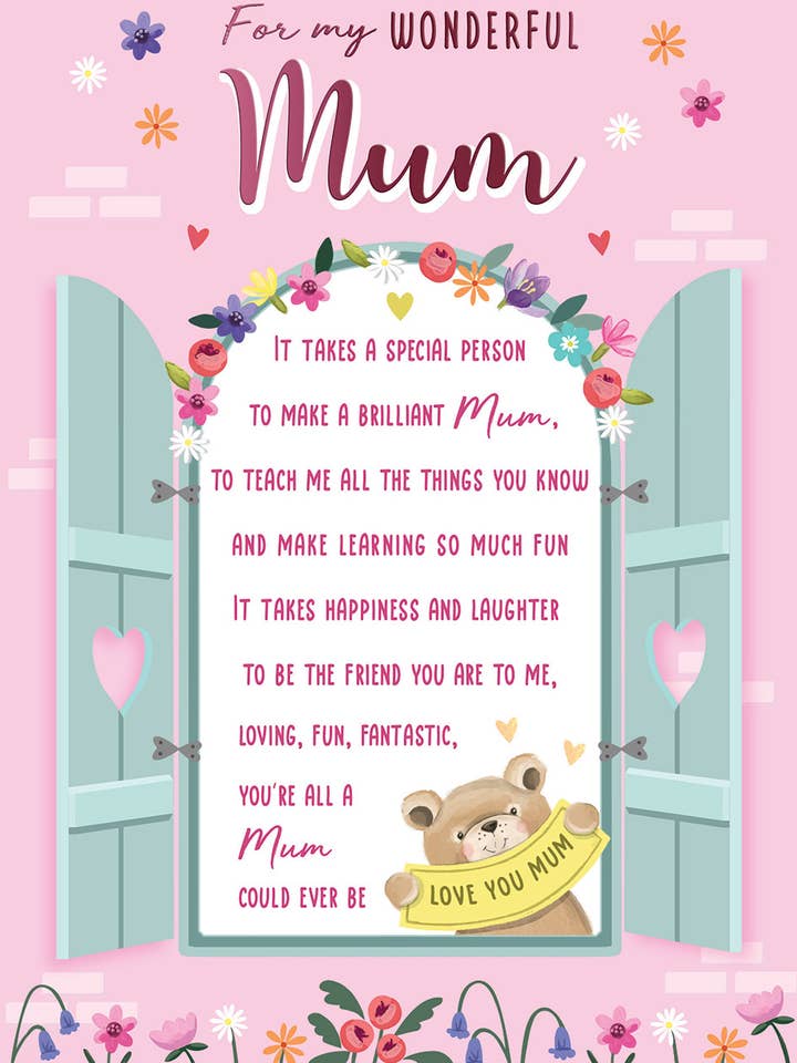 Mors dag-kort, Mamma, Björnfönster för wholesale av Piccadilly Greetings
