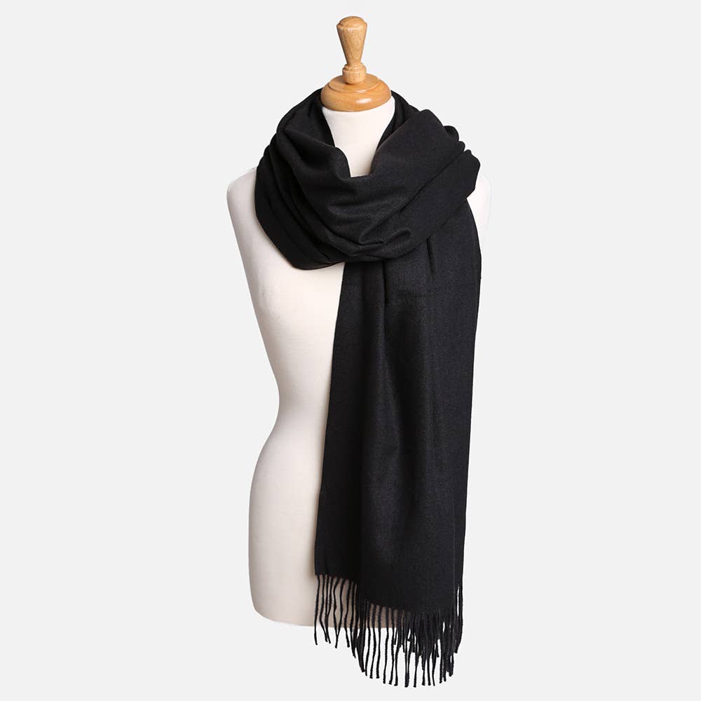 Sensibling Corp. – wholesale Scarf – Women's – Solid Oblong Scarf with Tassels9