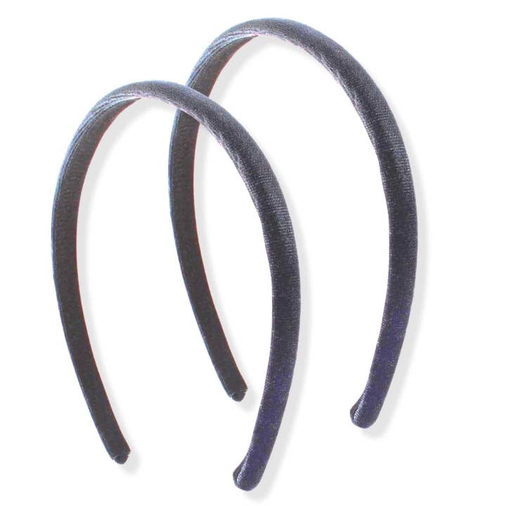 Topkids Accessories - Wholesale Fashion Headband - Women's - 2pc 1cm/0.4" Thin Velvet Hair Bands Headbands Alice Bands Head Bands Hair Accessories Hair Styling Accessories Women's Fashion Headbands Girls Fashion23