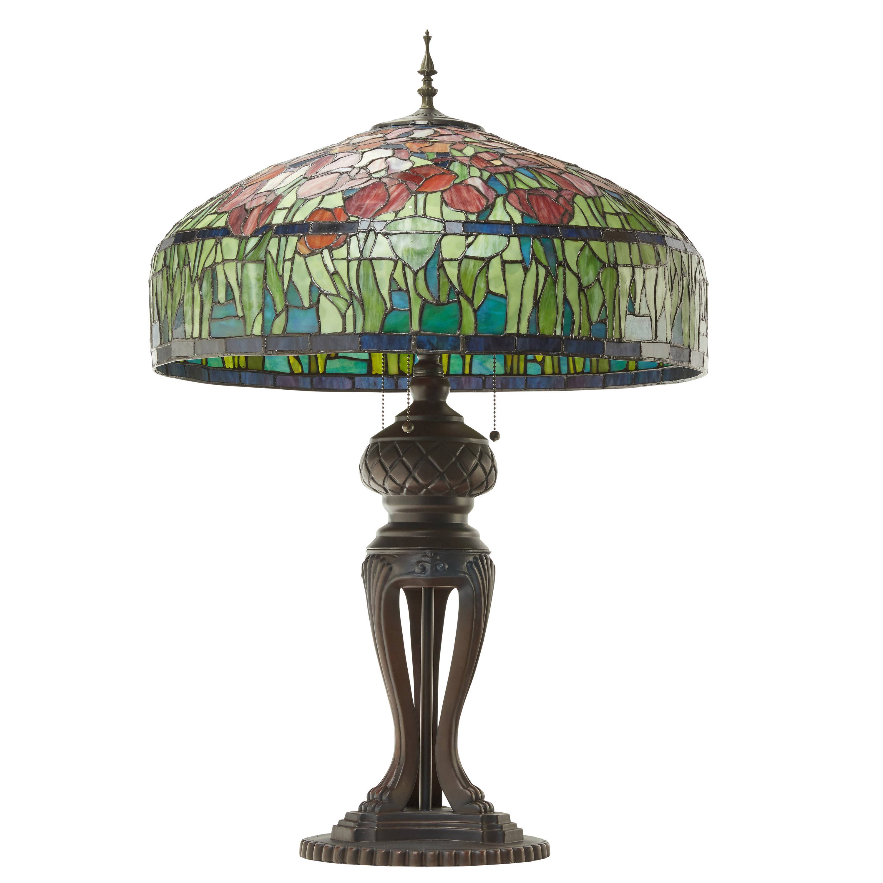 River of Goods - Wholesale Accent/Desk Lamp - 33.25"H Tulip Tiffany-Style Stained Glass Table Lamp7