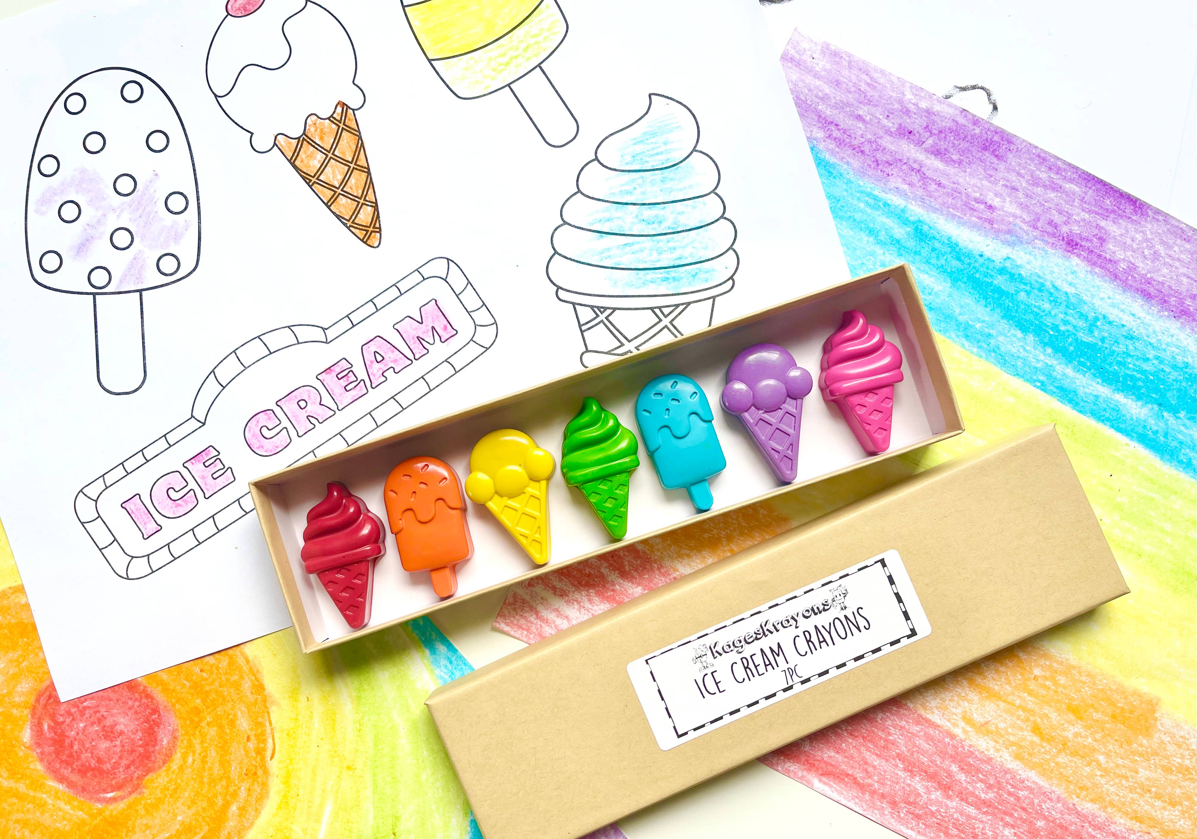 KagesKrayons - Wholesale Crayons - Kids & Baby - Ice Cream Crayons Gift Box7