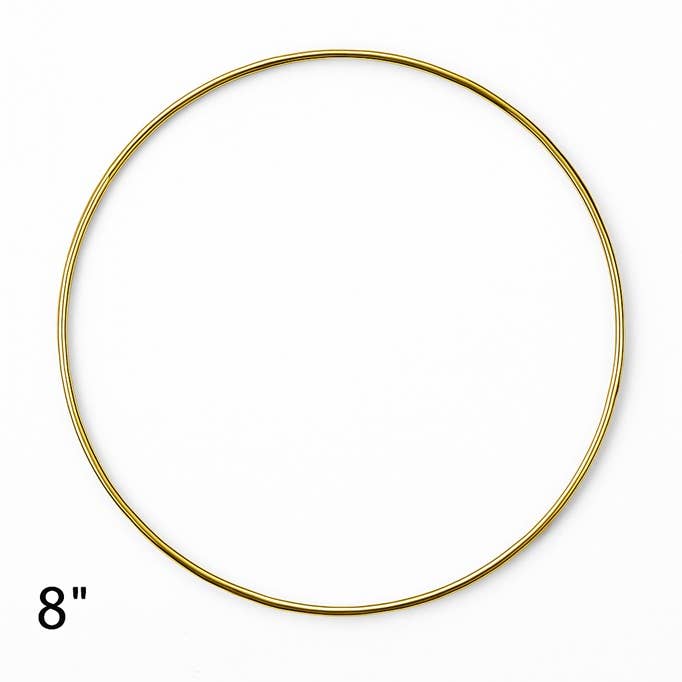 Factory Direct Craft - Wholesale Craft Supplies - Gold Metal Round Craft Ring - Select Size5