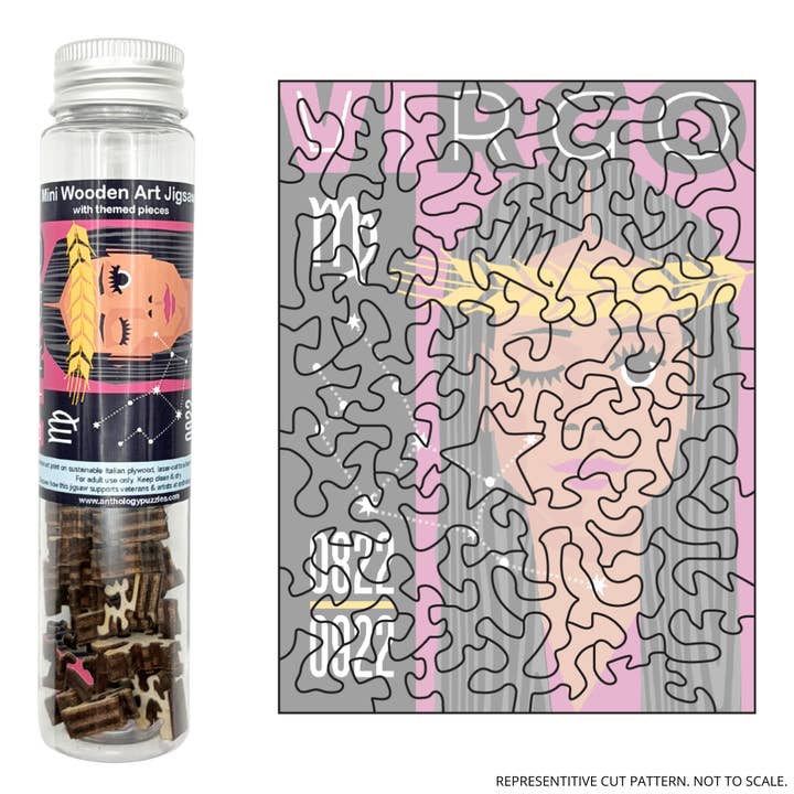 Anthology Puzzles - Wholesale Puzzle - Adult - Zodiac Virgo - Mini Wooden Jigsaw1