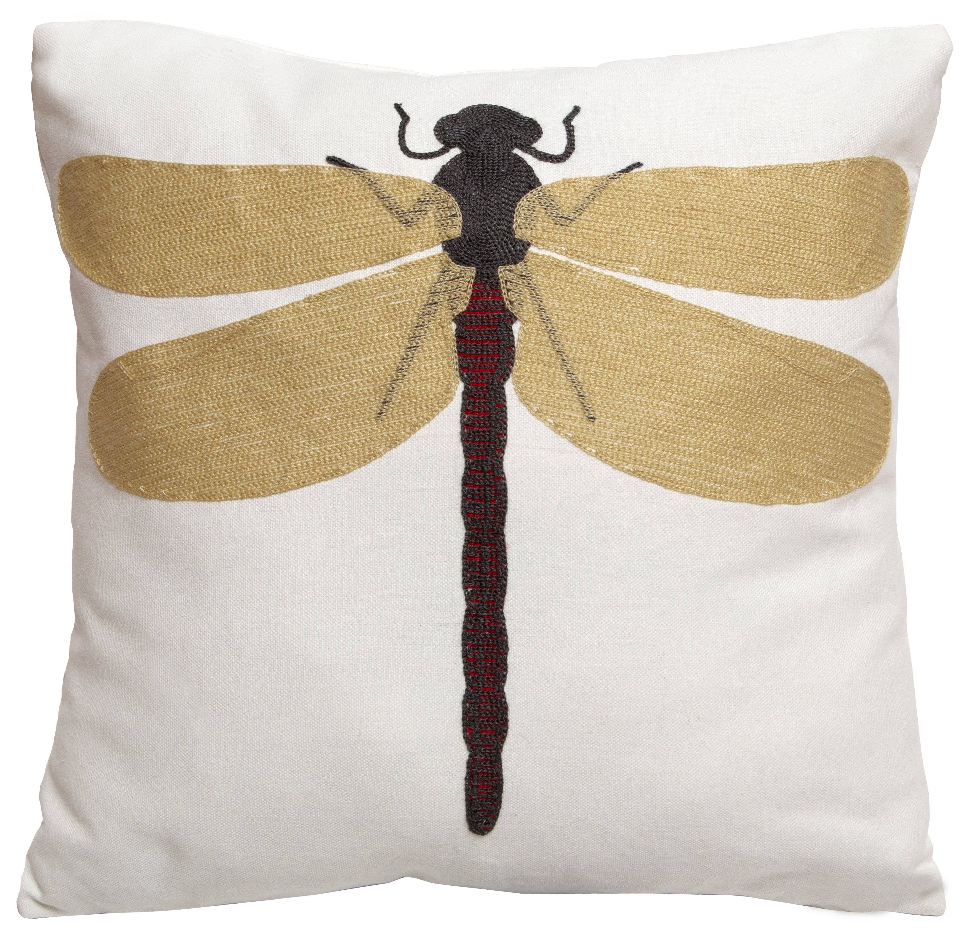 Carstens, Inc. - Wholesale Throw/Decorative Pillow - Embroidered Dragonfly Pillow0