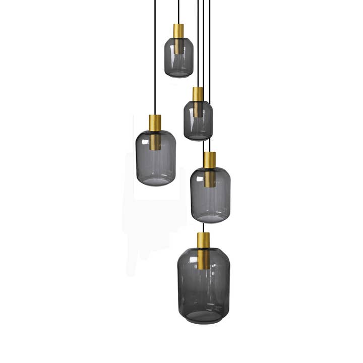 SVALBARD SMB - Grey Metal Cluster Pendants for wholesale by Tosel Shop