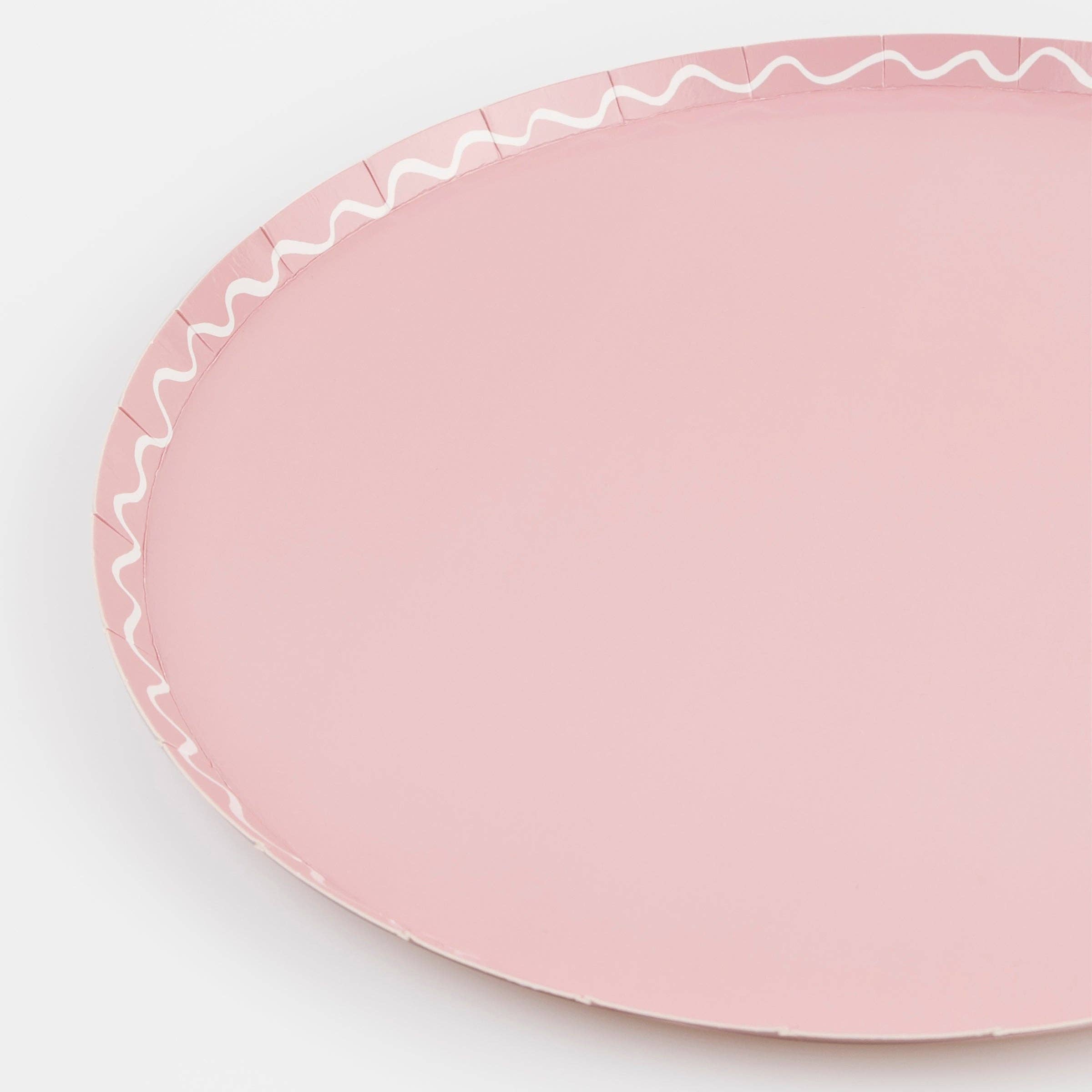 Meri Meri – wholesale Disposable plate – Mixed Wavy Line Dinner Plates3