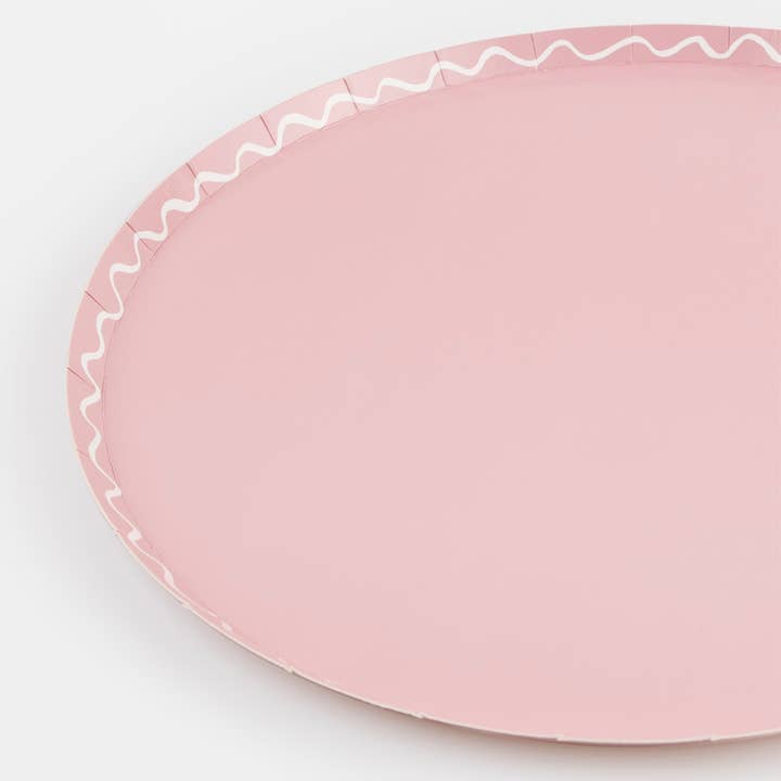 Meri Meri – wholesale Disposable plate – Mixed Wavy Line Dinner Plates3