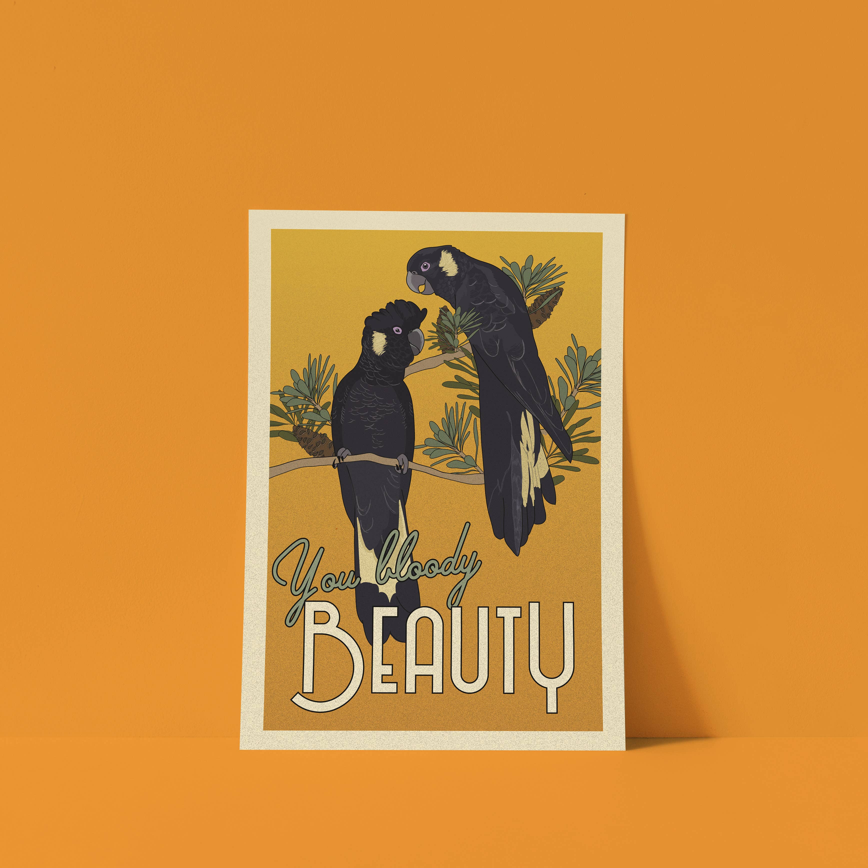 Little Green Mini Creative - Wholesale Poster - Black Cockatoos A4 Poster | Art Print | Australian Wall Art2