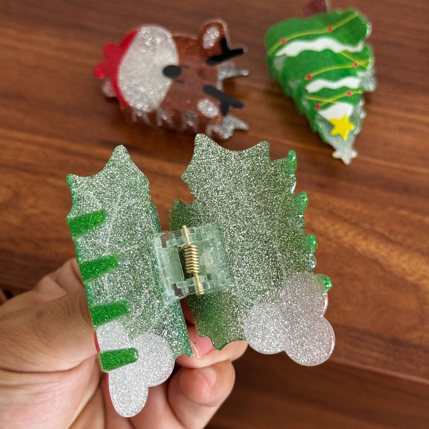 SoapElenGlen - Wholesale Hair Clip - Women's - Cartoon Christmas Series Hair Clip, Winter Snowman Hair Claw15