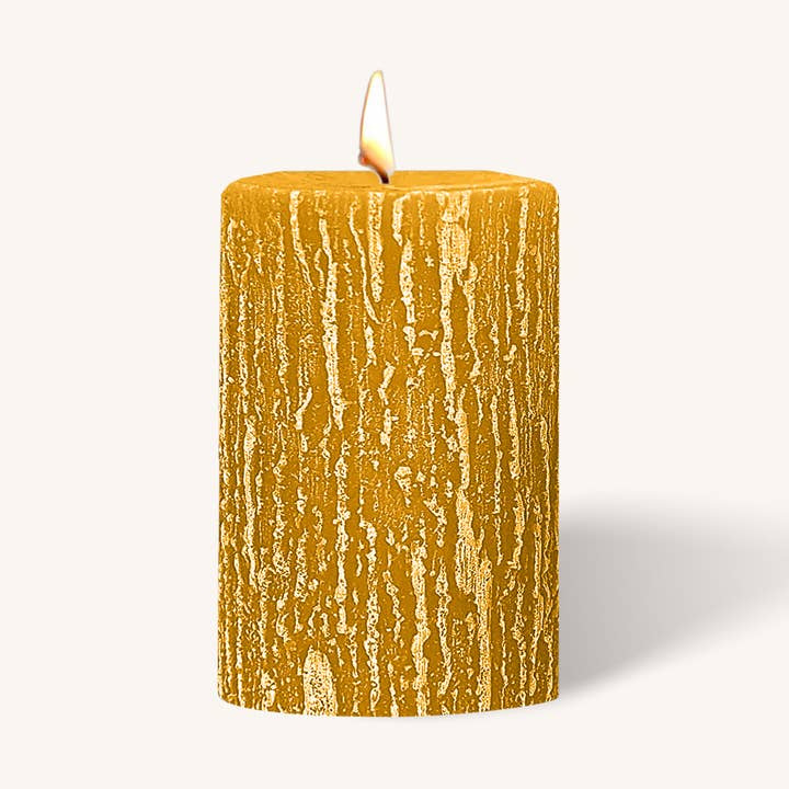 Timberline Pillar Candles - Mustard - 2.5" x 3" - 6 Pack for wholesale by Hyoola Candles