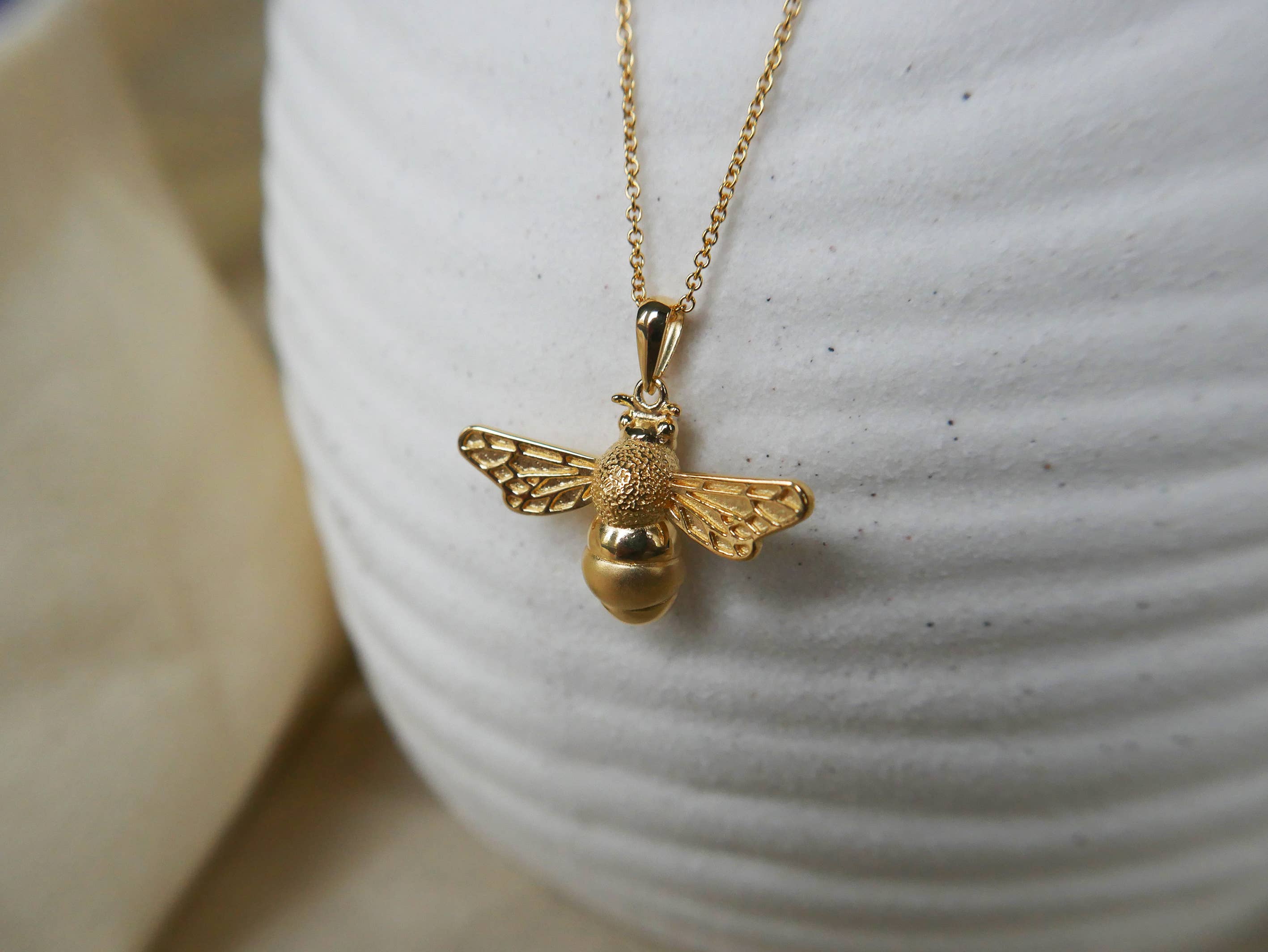 In The Heather - Wholesale Pendant/Charm Necklace - Scottish bumble bee necklace in sterling silver9