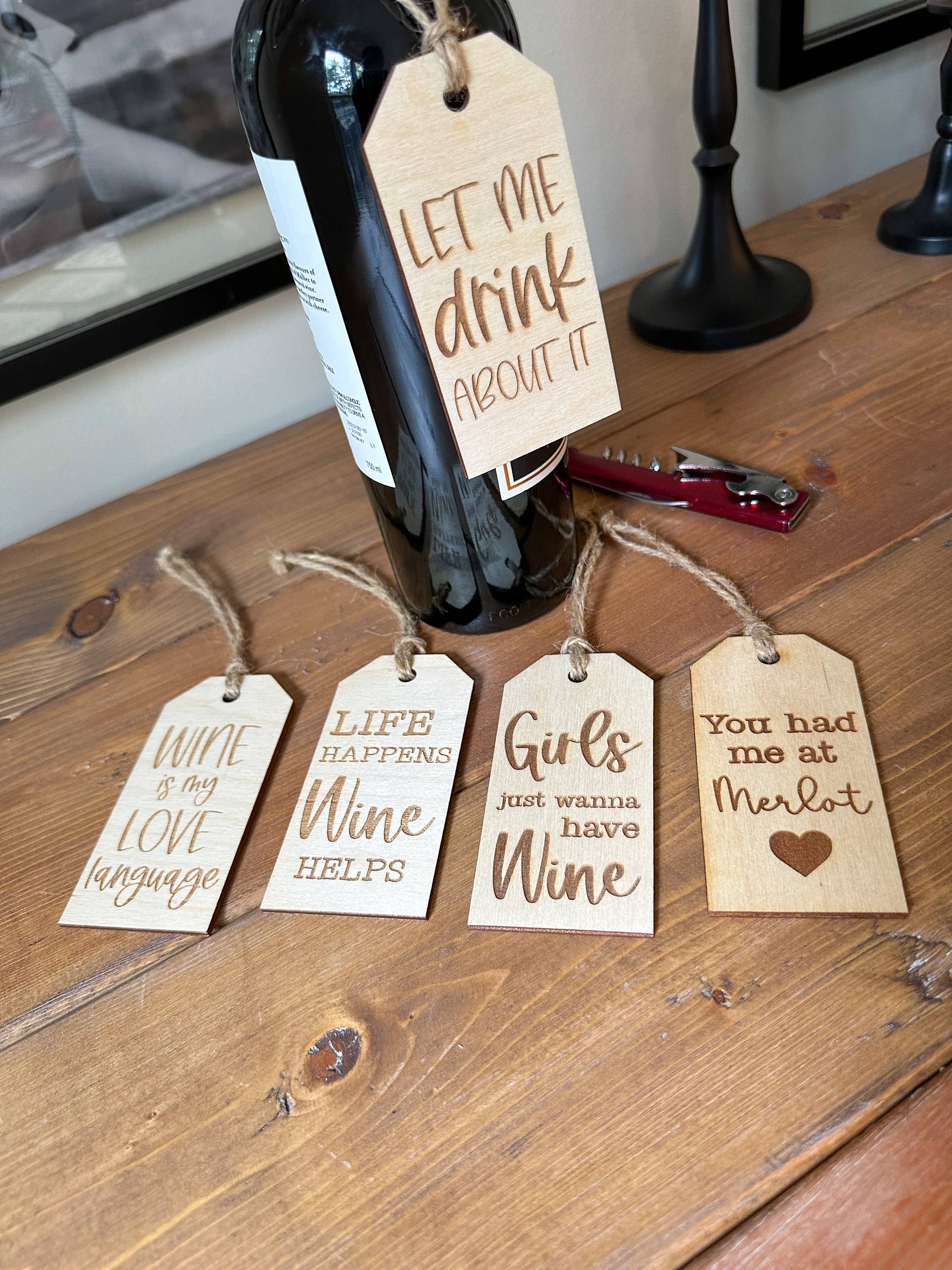 knocks on wood - Wholesale Gift Tag - Gift Tags For Wine Bottle Tags Wine Gift Tags Reusable Gift5