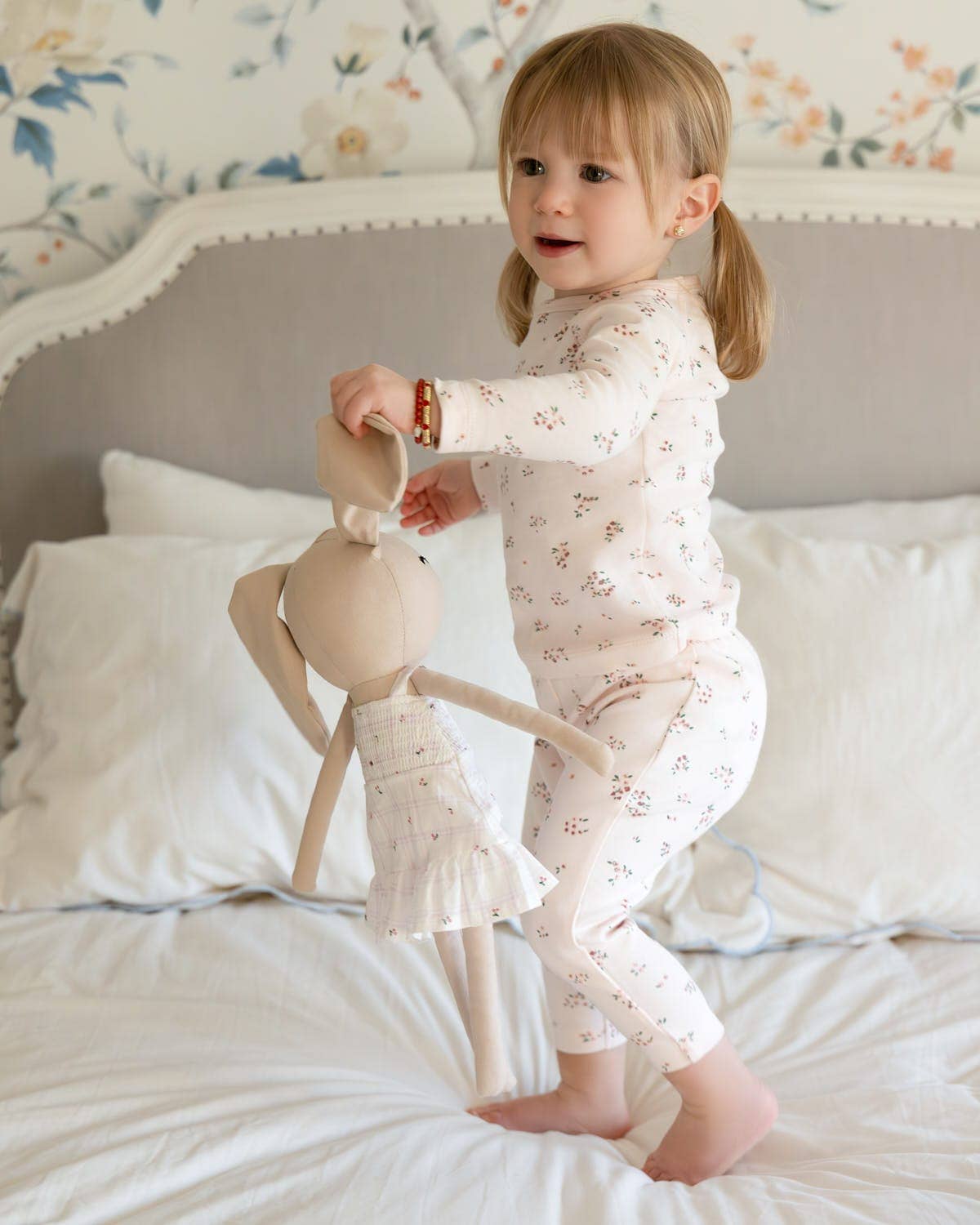 Soft Pink Cameo Florals 2 Pc Pajama Set for wholesale on Faire1