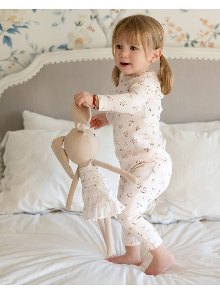 Soft Pink Cameo Florals 2 Pc Pajama Set for wholesale on Faire1