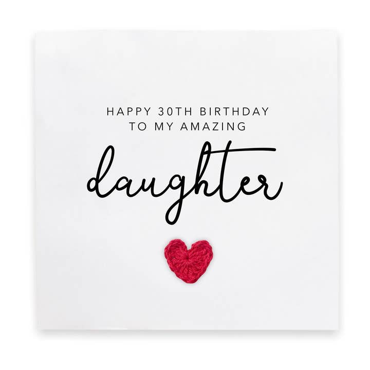 30th Födelsedagskort För Dotter, 30 Födelsedagskort, Till en Ama för wholesale av Fifi's Handcrafted