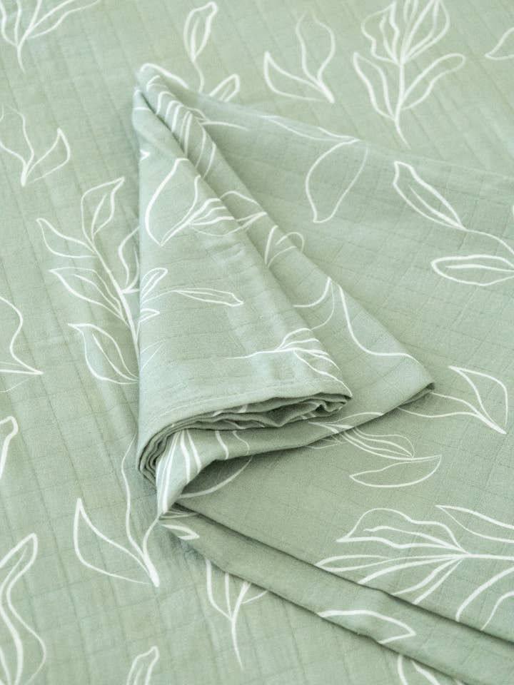 Organic Natural Oasis Willow Bamboo Blend Muslin Crib Sheet for wholesale by Cradle Comforts Co.