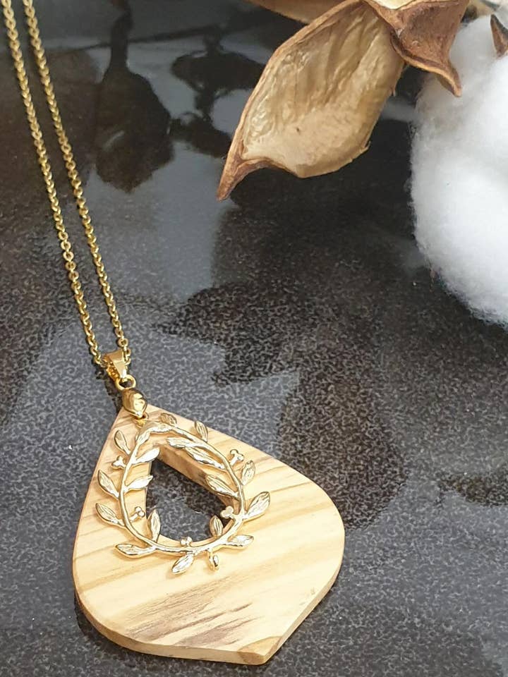 Laurel leaf halsband för wholesale av L'Ecrin Vert