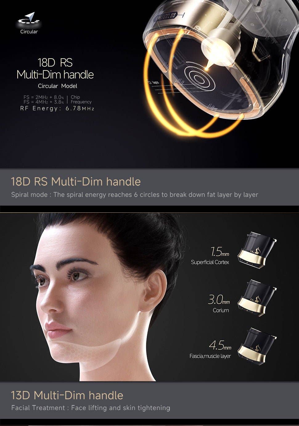 Cavitation Machines - Wholesale Electronic Skincare Device - Shape Tactics 22D HIFU & Liposonix Cartridges3