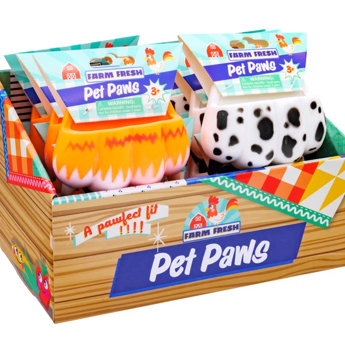 Farm Fresh Fun Pet Paws, For Human Hands, Cat Or Dog Styles for wholesale by Toysmith