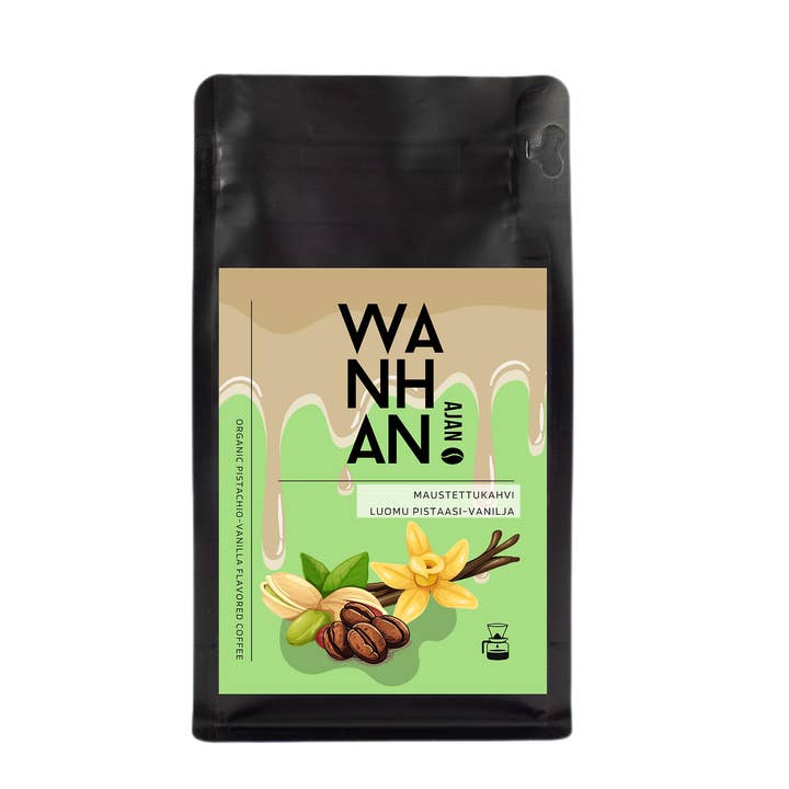 Ihana Luonto Pro - Vendita all'ingrosso Caffè macinato - Caffè Macinato Aromatizzato al Pistacchio e Vaniglia Biologico WA