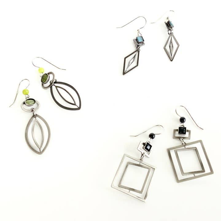 Christophe Poly / Crono Design - Vente Parures de bijoux - Prépack BOUCLES D'OREILLES (DY12P) - 18x Crochets d'Oreilles en Fil & Présentoir Offert50