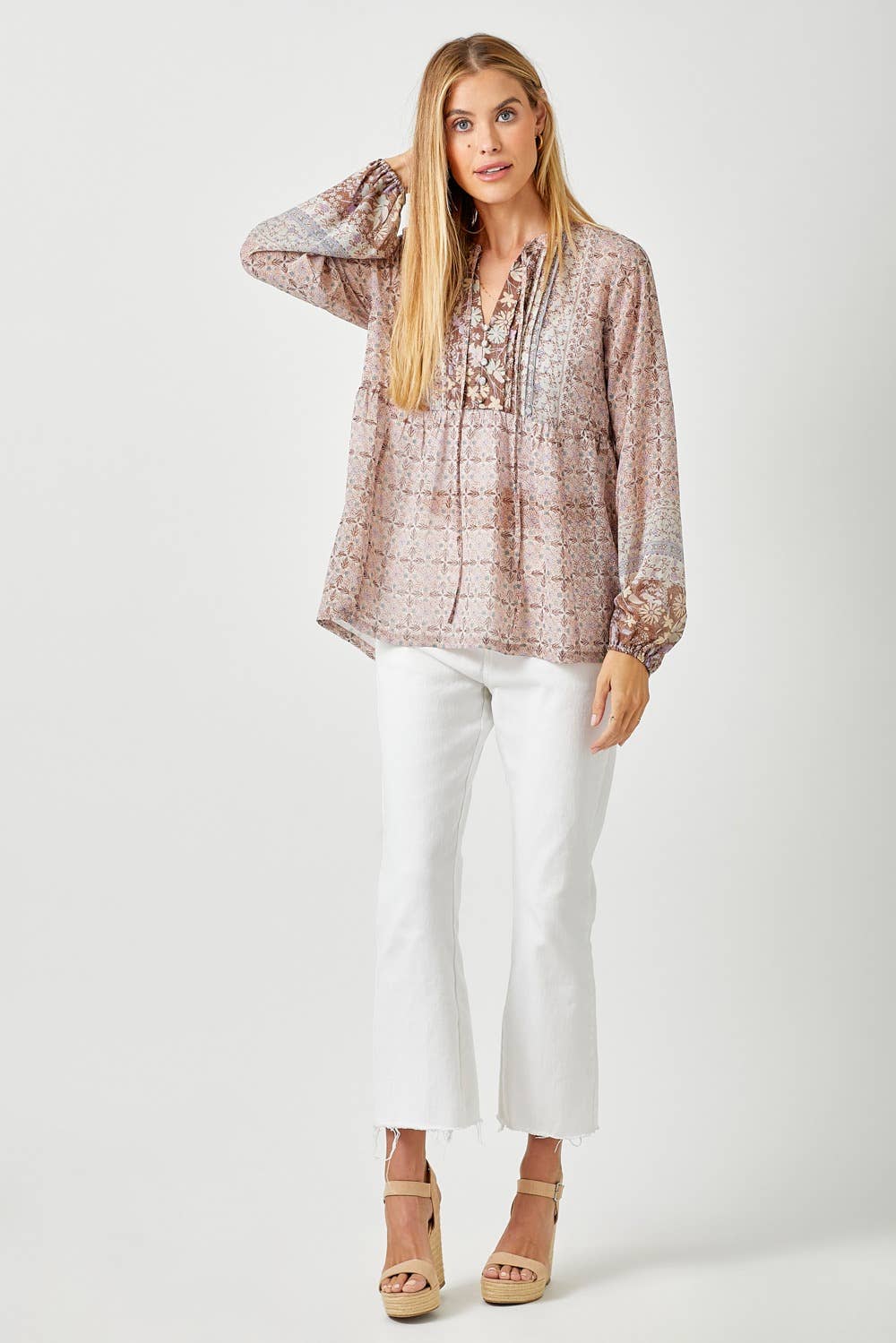 Mystree - Wholesale Blouse - Women's - 60521 Printed Peasant Blouse11