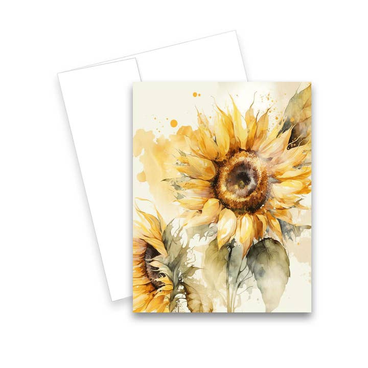 Aria Rae - Wholesale Everyday Greeting Card - Assorted Vintage Sunflower Field Greeting Cards, Set of 67