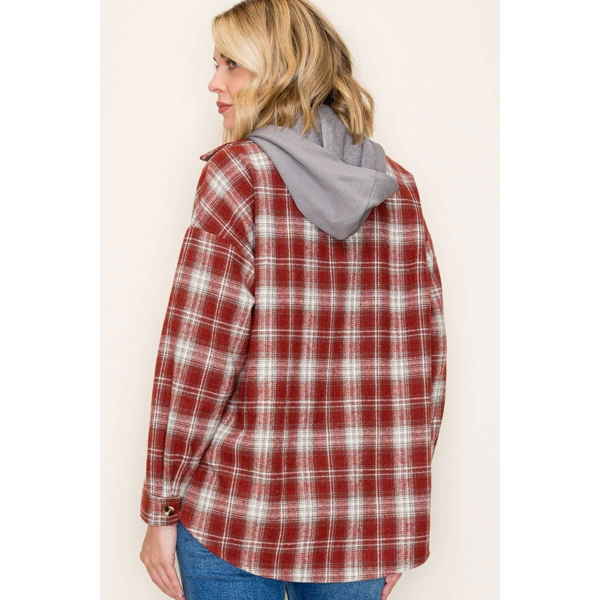 STACCATO - Wholesale Jacket - Women's - TWOFER FRENCH TERRY PLAID JACKET10