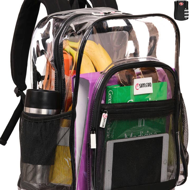 Clear Backpack For School XL | Top YKK® Zip | Black Rhino for wholesale on Faire