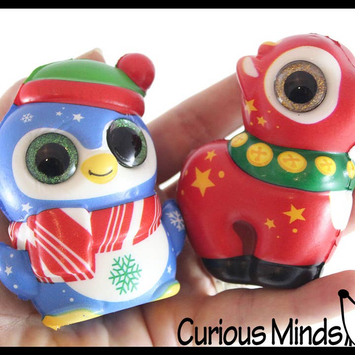 Curious Minds Toys - Wholesale Squishy toy – Kids & Baby - 1 Sparkle Eye Winter Animal Themed Slow Rise Squishy Toys -4