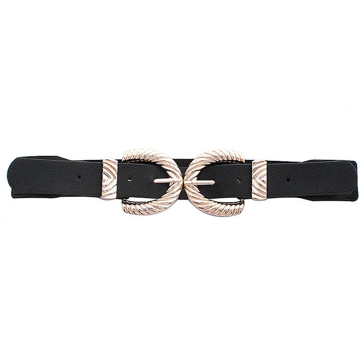 STYLISH METAL DOUBLE SIDED BUCKLE BELT, JCB 1370 for wholesale by JOIA ACCESSORIES
