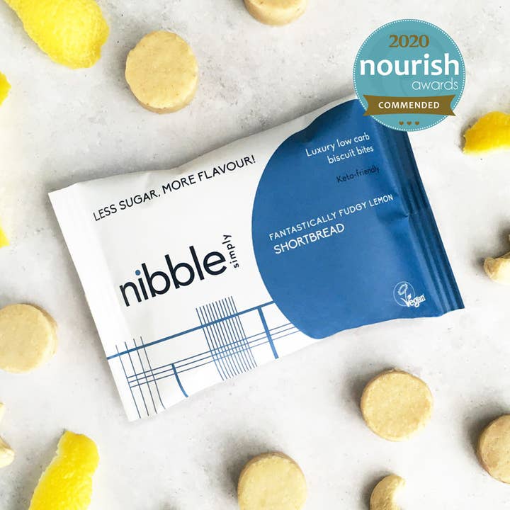 FANTASTICALLY FUDGY LEMON SHORTBREAD (Vegan, GF, Made UK) for wholesale by Nibble Simply